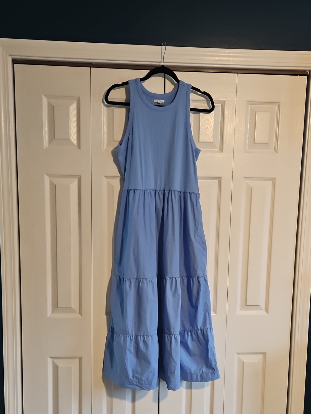 Maurices Sky Blue Tiered Sleeveless Dress